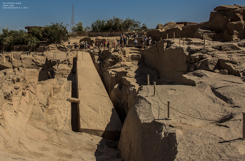 Image of the Unfinished Obelisk in the quarry at Aswan, Egypt